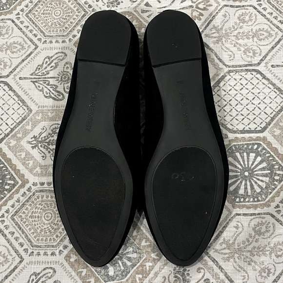 Black Suede Zappoli Loafer Ballet Flats by NINE WEST Size 8.5M - Picture 11 of 11